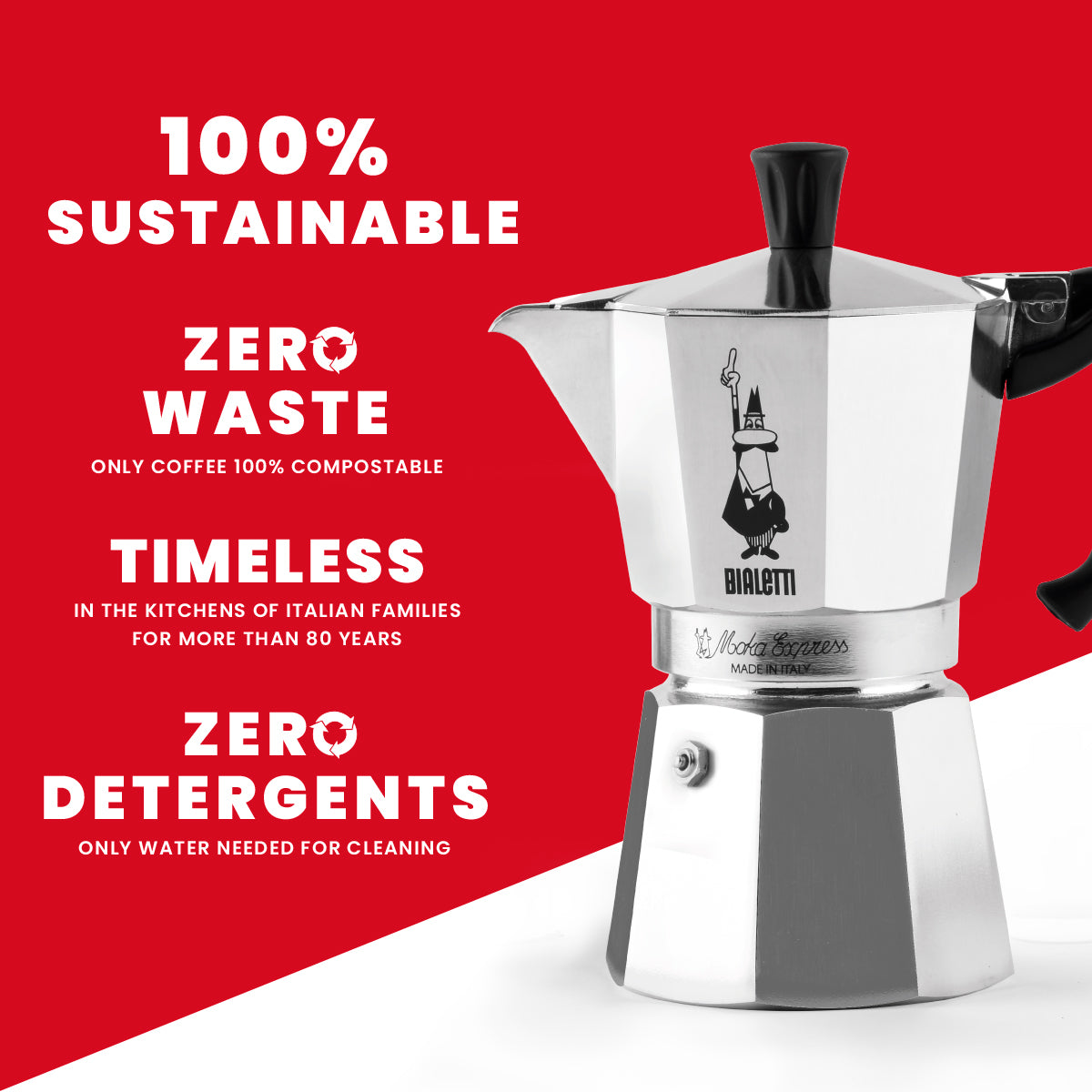 Bialetti Moka Express | The Original Stovetop Coffee Maker