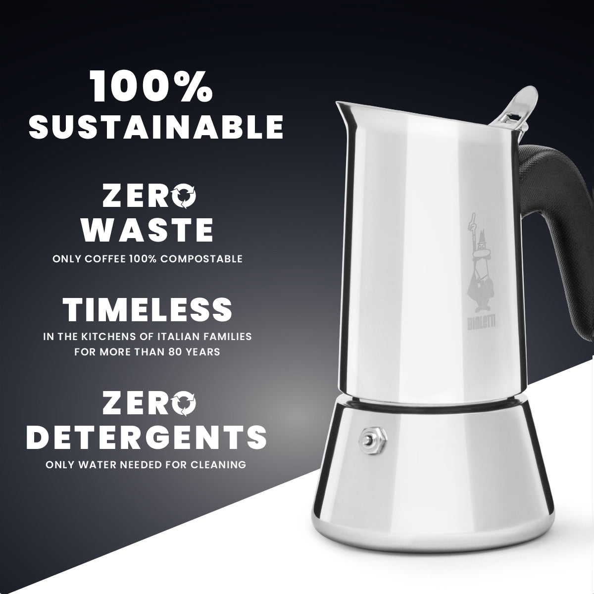 Bialetti Venus Coffee Maker | Stainless Steel | Induction Compatible