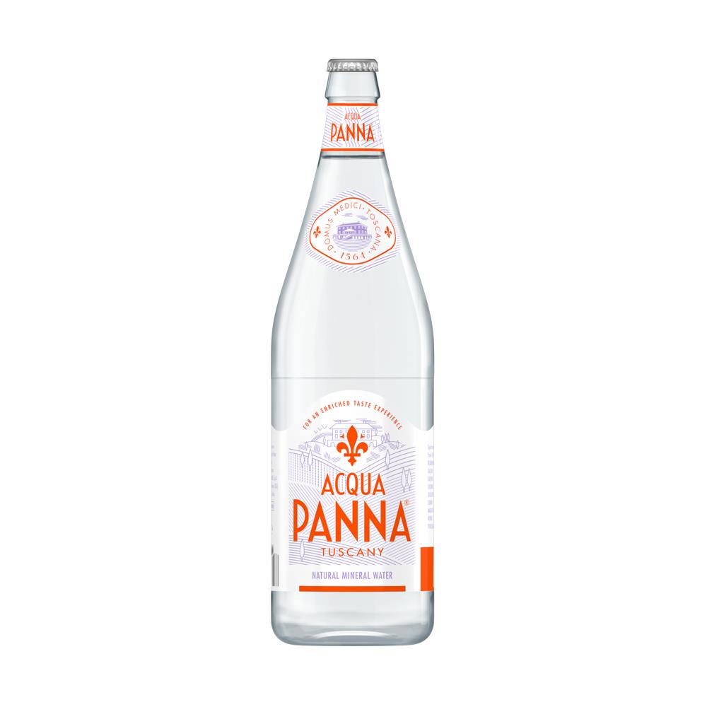 Acqua Panna Still Mineral Water | 1L Glass Bottle, 12 Pack