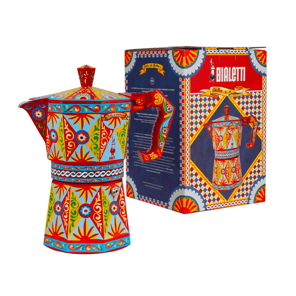 Bialetti Moka Express | Dolce&Gabbana Sicilian Cart | 50-Cup Collector’s Edition