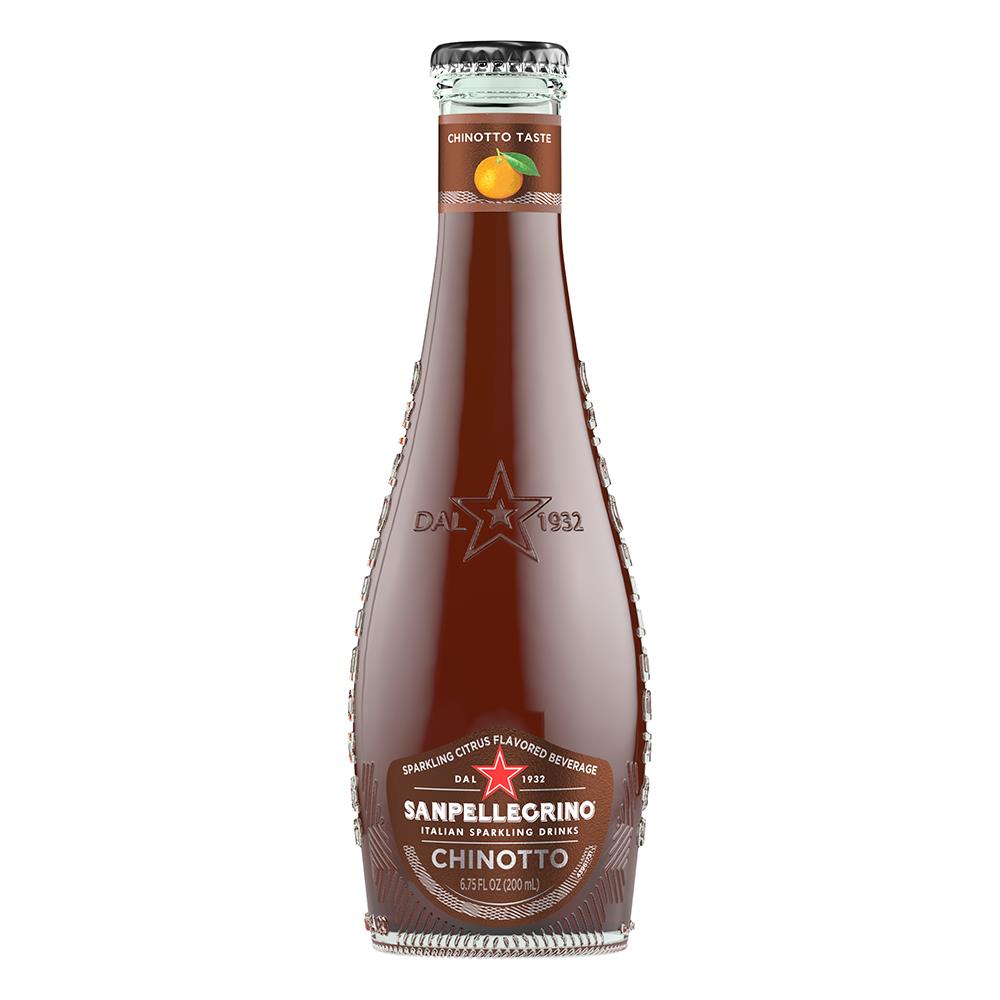 San Pellegrino Chinotto | Sparkling Bittersweet Drink | 200ml Glass Bottle, 24 Pack