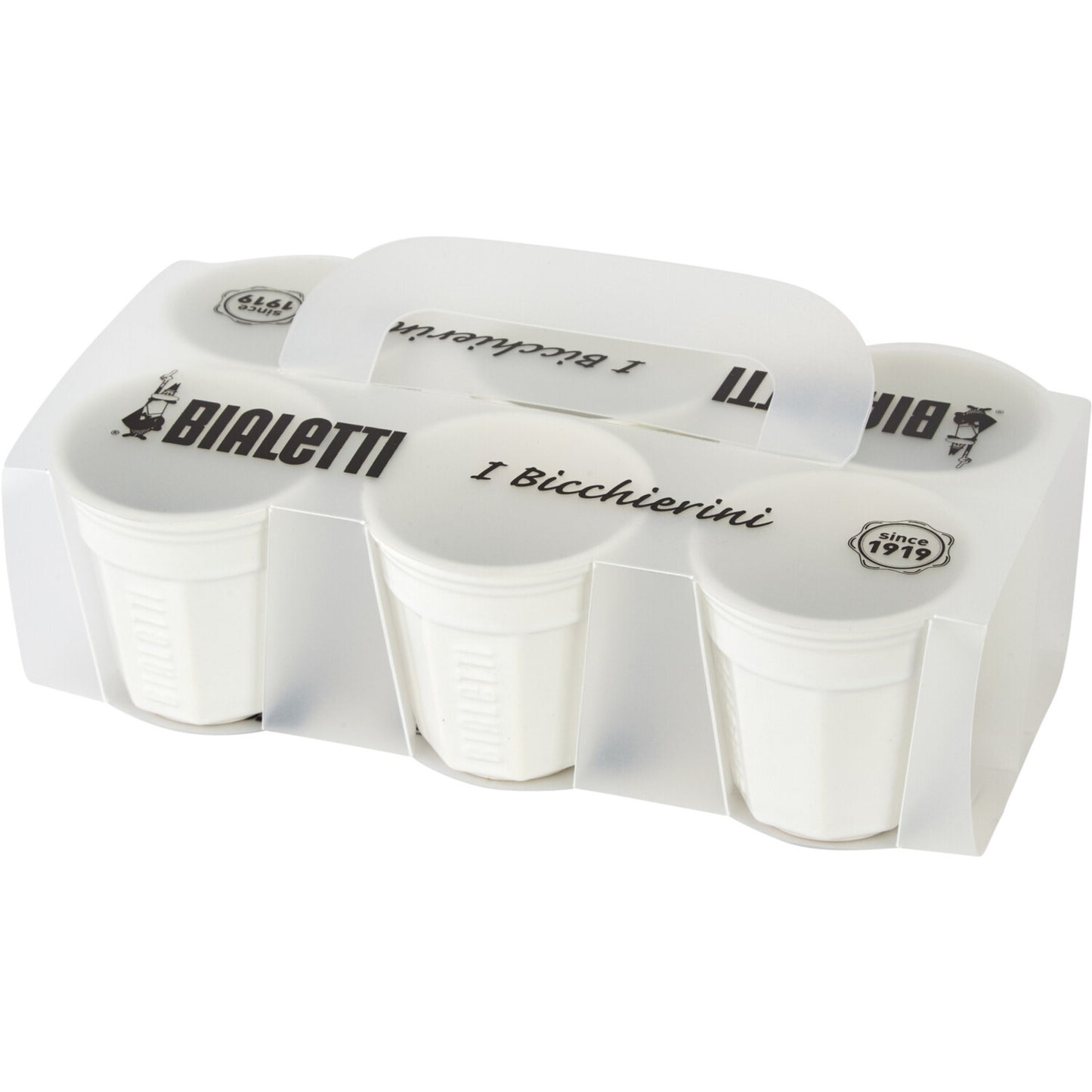 Bialetti Bicchierini Octagonal Cups | Multicolour & White | 6-Pack